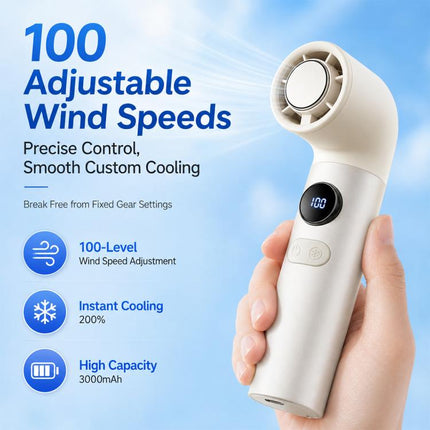 H27 Curved Ice Cooling Fan with Digital Display