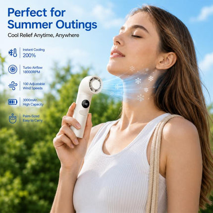 H27 Curved Ice Cooling Fan with Digital Display