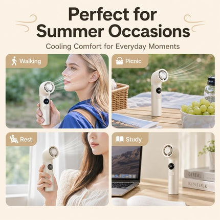 H27 Curved Ice Cooling Fan with Digital Display