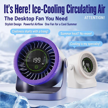 Y26 Dual-Duct Desktop Circulating Fan with Digital Display