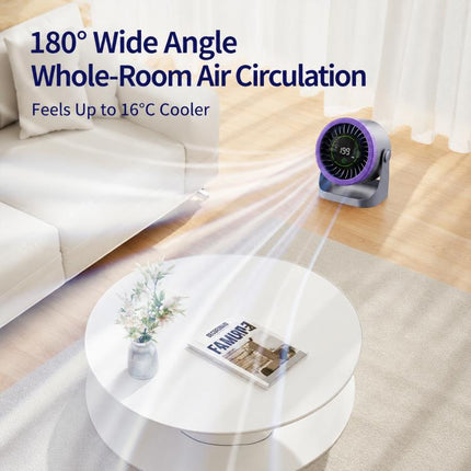 Y26 Dual-Duct Desktop Circulating Fan with Digital Display