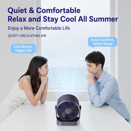 Y26 Dual-Duct Desktop Circulating Fan with Digital Display