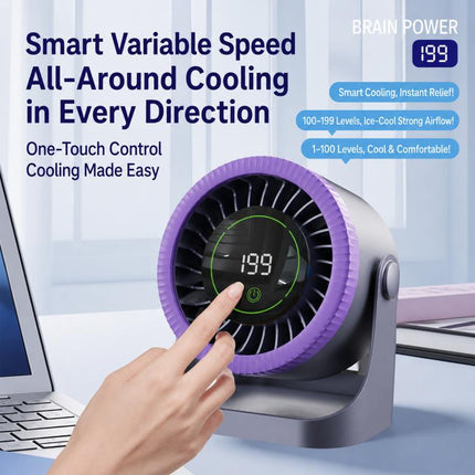 Y26 Dual-Duct Desktop Circulating Fan with Digital Display