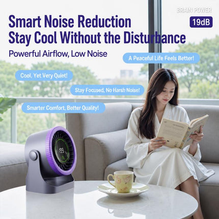 Y26 Dual-Duct Desktop Circulating Fan with Digital Display
