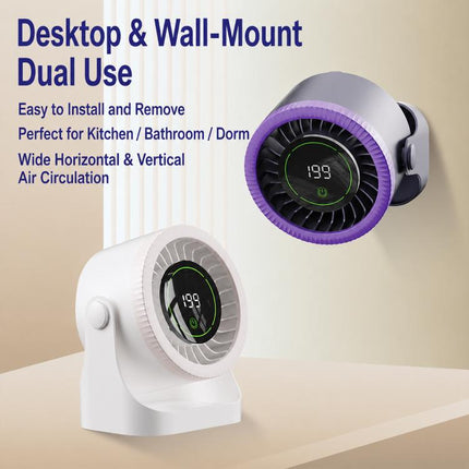 Y26 Dual-Duct Desktop Circulating Fan with Digital Display
