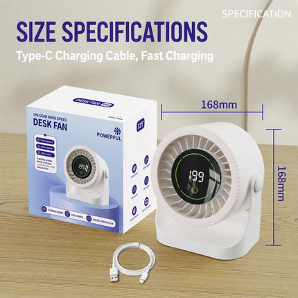 Y26 Dual-Duct Desktop Circulating Fan with Digital Display