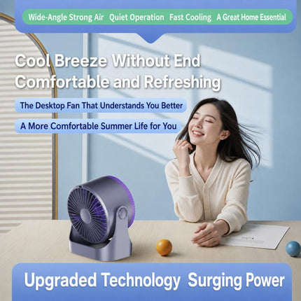 Y26 Dual-Duct Desktop Circulating Fan with Digital Display