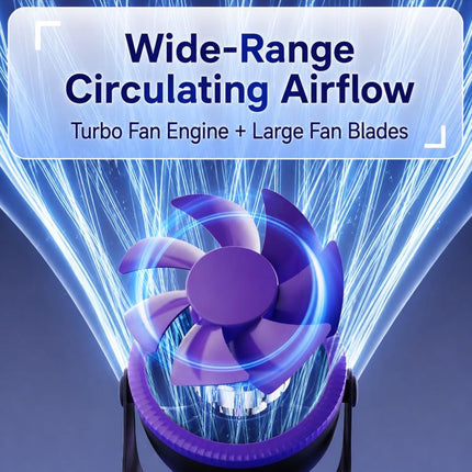 Y26 Dual-Duct Desktop Circulating Fan with Digital Display