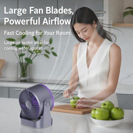 Y26 Dual-Duct Desktop Circulating Fan with Digital Display
