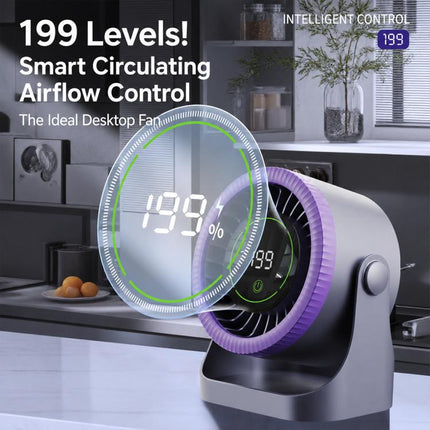 Y26 Dual-Duct Desktop Circulating Fan with Digital Display
