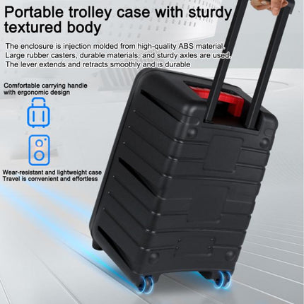 N-625 Outdoor Karaoke 12-inch Woofer RGB Portable Trolley Bluetooth Speaker with Dual Wireless Mic, US Plug, EU Plug, UK Plug