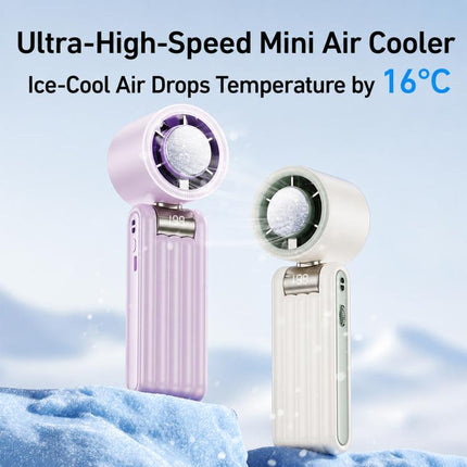Y29 High Speed Cooling Folding Handheld Fan with Digital Display