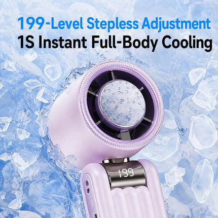 Y29 High Speed Cooling Folding Handheld Fan with Digital Display