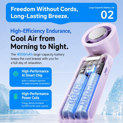 Y29 High Speed Cooling Folding Handheld Fan with Digital Display
