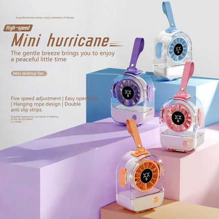 F8 Transparent Emoticon Mini Desktop Fan