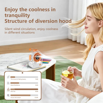 F8 Transparent Emoticon Mini Desktop Fan