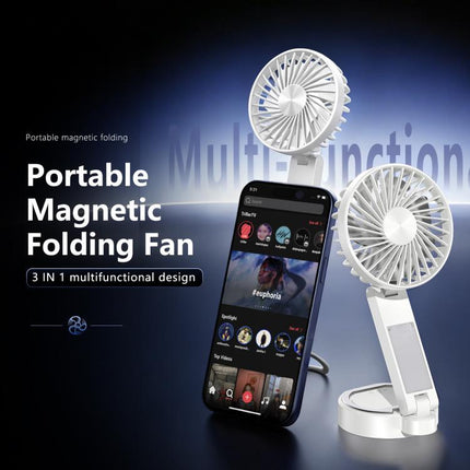 F20 Portable Magnetic Folding Fan with LED
