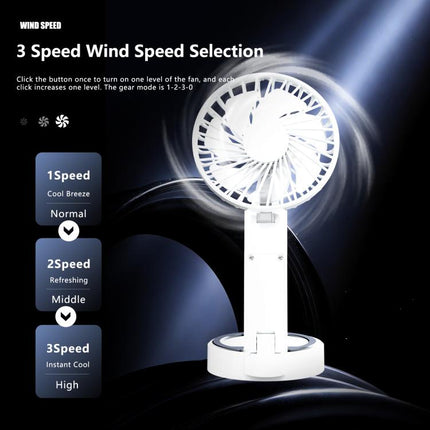 F20 Portable Magnetic Folding Fan with LED