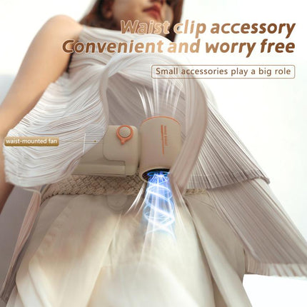 F6 Portable High-Speed Handheld Fan with Waist Clip