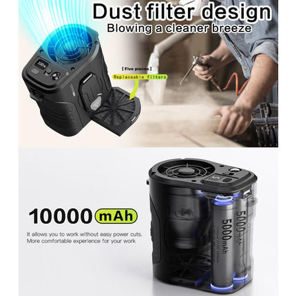 G10 Noise Reduction Motor Waist Mounted Fan with LED Light