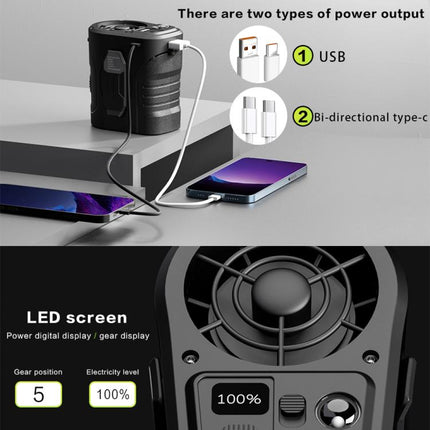 G10 Noise Reduction Motor Waist Mounted Fan with LED Light