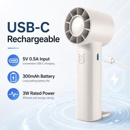 DF-91 Portable High-Speed Handheld Fan with Desktop Stand