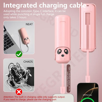 F5 Mini Folding Fan Integrated Type-C Cable