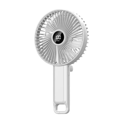 F7 Large Folding Handheld Fan with LED Digital Display