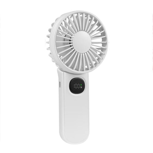 F11 Folding Handheld Fan with LED Display & Lanyard