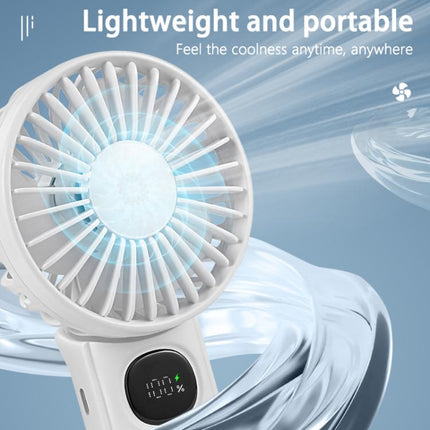 F11 Folding Handheld Fan with LED Display & Lanyard