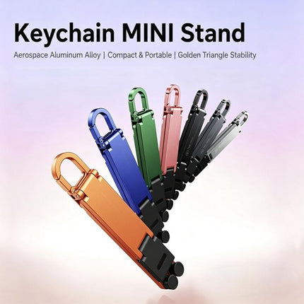 Mini Foldable Aluminum Alloy Keychain Phone Holder