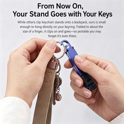 Mini Foldable Aluminum Alloy Keychain Phone Holder