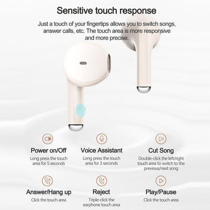 Lenovo TA120 TWS AI Noise Reduction Semi-in-ear Wireless Bluetooth Earphone, TA120