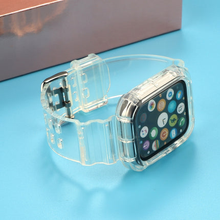Transparent TPU Integrated Replacement Watch Strap, For Apple Watch Series 8&7 41mm / SE 2&6&SE&5&4 40mm / 3&2&1 38mm, For Apple Watch Series 7 41mm / 6 & SE & 5 & 4 40mm / 3 & 2 & 1 38mm                                                                 ...