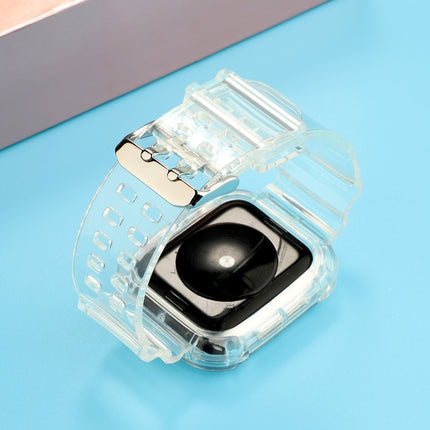 Transparent TPU Integrated Replacement Watch Strap, For Apple Watch Series 8&7 41mm / SE 2&6&SE&5&4 40mm / 3&2&1 38mm, For Apple Watch Series 7 41mm / 6 & SE & 5 & 4 40mm / 3 & 2 & 1 38mm                                                                 ...