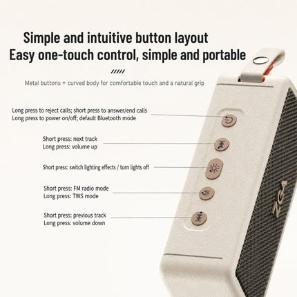 PZ009 PLUS Portable Retro Wireless Bluetooth Speaker