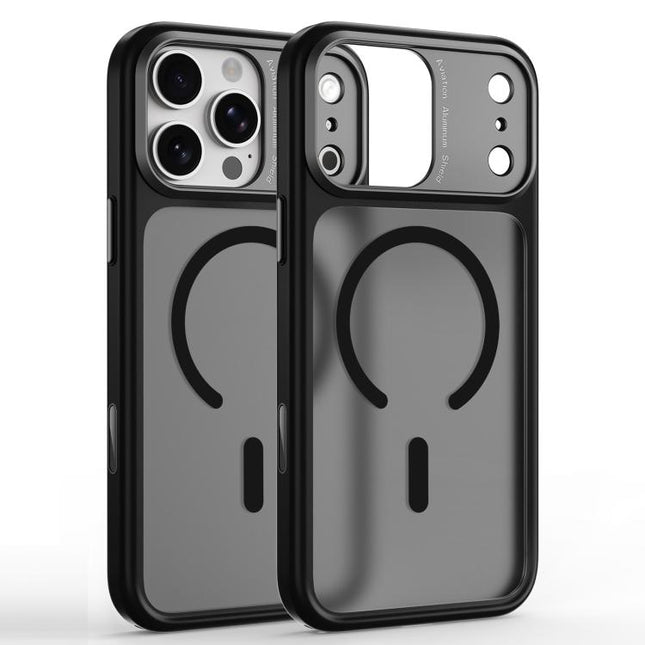 Metal Camera Frame TPU + PC Magnetic Phone Case, For iPhone 17 Pro Max, For iPhone 17 Pro, For iPhone 16 Pro Max, For iPhone 16 Pro