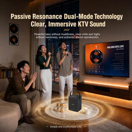 ZGA PZ010 Portable Dual Mic Karaoke Bluetooth Speaker