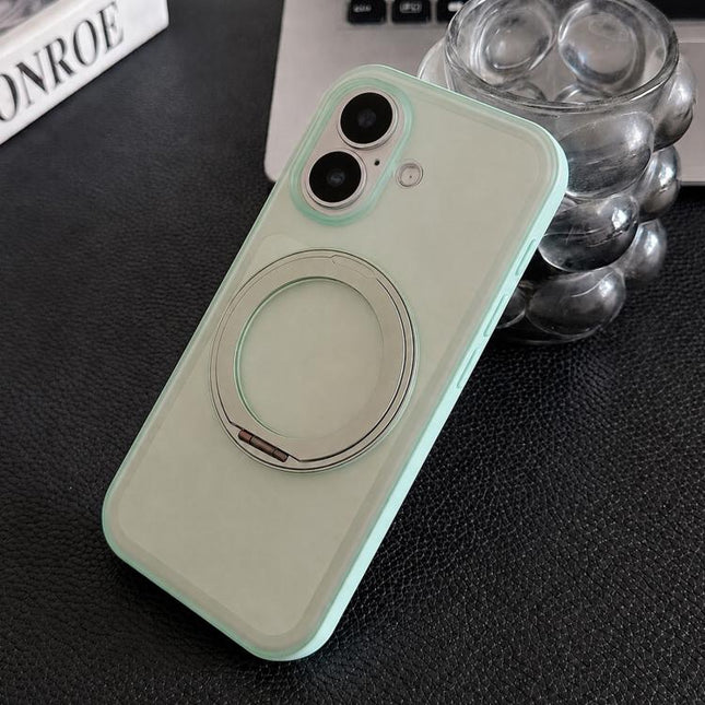 360 Rotation Holder Magnetic Phone Case with AI Camera Button, For iPhone 16 Pro, For iPhone 16
