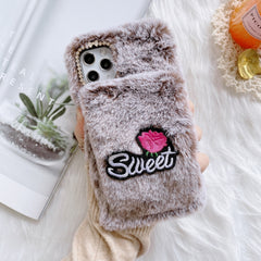 Rose Flower Hand Warmer Plush Shockproof TPU Case, For iPhone 11, For iPhone 11 Pro, For iPhone 11 Pro Max, For iPhone 12 mini, For iPhone 12 / 12 Pro, For iPhone 12 Pro Max