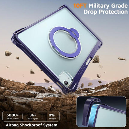 Dual-Color 360 Pivot Holder Tablet Case with Pen Slot & Shoulder Strap, For iPad Air 11 2026 / 2025 / 2024, For iPad 2025 / 2022