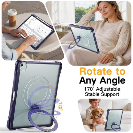 Dual-Color 360 Pivot Holder Tablet Case with Pen Slot & Shoulder Strap, For iPad Air 13 2026 / 2025 / 2024, For iPad Air 11 2026 / 2025 / 2024, For iPad Pro 11 2025 / 2024, For iPad 2025 / 2022