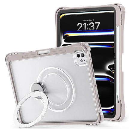 Dual-Color 360 Pivot Holder Tablet Case with Pen Slot & Shoulder Strap, For iPad Air 13 2026 / 2025 / 2024, For iPad Air 11 2026 / 2025 / 2024, For iPad Pro 11 2025 / 2024, For iPad 2025 / 2022