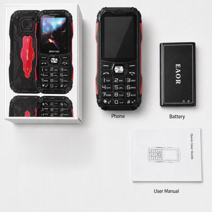 HE248 Rugged Style Phone, 2.4 inch, 3D Keys Network: 2G, Dual SIM, BT, Torch, Russian Keyboard, No Power Plug