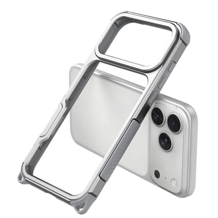 Aluminum Alloy Frame + TPU Hollow Air Bag Shockproof Phone Case With Lanyard Holes, For iPhone 17 Pro Max, For iPhone 17 Pro