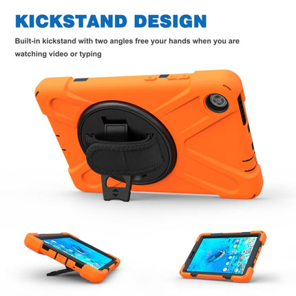 Shockproof Colorful Silicone + PC Protective Case with Holder & Hand Grip Strap & Shoulder Strap, For Lenovo Tab M8