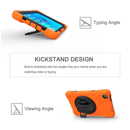 Shockproof Colorful Silicone + PC Protective Case with Holder & Hand Grip Strap & Shoulder Strap, For Lenovo Tab M8