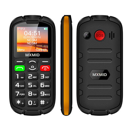 MXMID A8 Pro, 2.0 inch Big Button Rugged Style Senior Phone, SOS, BT, Torch, Network: 2G, EU Plug, US Plug, UK Plug, AU Plug