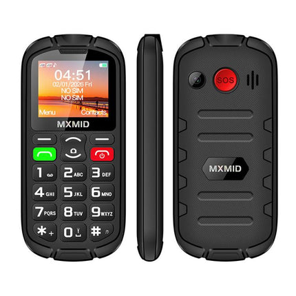 MXMID A8 Pro, 2.0 inch Big Button Rugged Style Senior Phone, SOS, BT, Torch, Network: 2G, EU Plug, US Plug, UK Plug, AU Plug