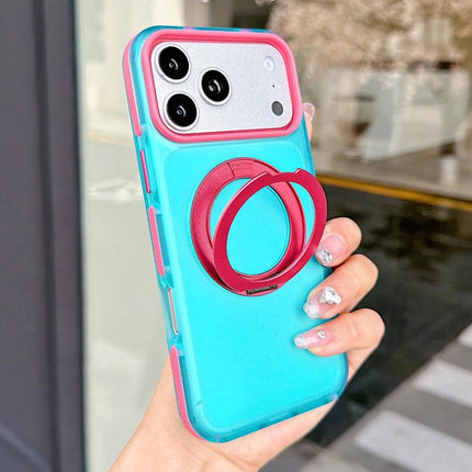 Metal 360 Rotating Holder Magnetic PC Phone Case, For iPhone 17 Pro Max, For iPhone 17 Pro, For iPhone 17, For iPhone 16 Pro Max